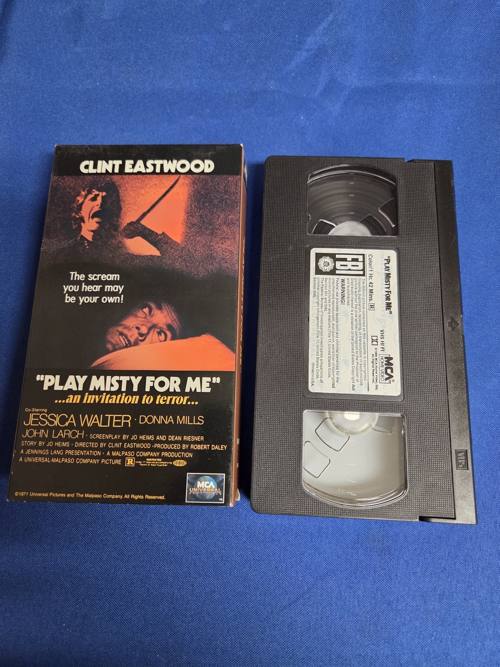 Play Misty For Me (VHS, 1987) Clint Eastwood, Jessica Walter, Donna Mills